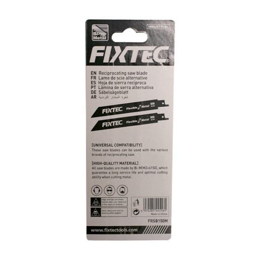 Lama sabie metal FIXTEC FRSB150M – 150mm, Bi-Metal, 18 TPI - Img 3