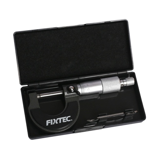 Micrometru FIXTEC 0-25mm, precizie 0.01mm, fabricat din otel carbon - Img 4