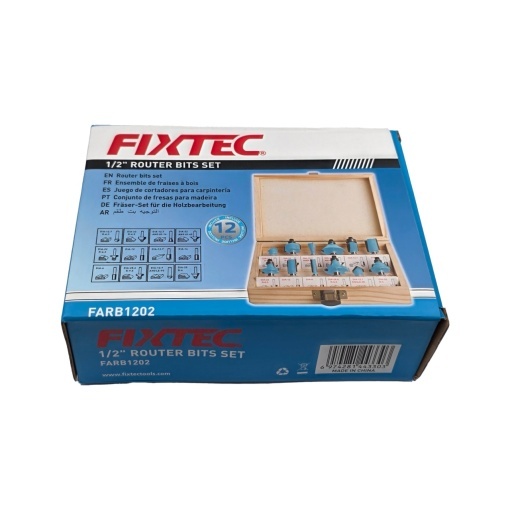 Set burghie pentru lemn FIXTEC, 12 piese, tija 1/2" - Img 9