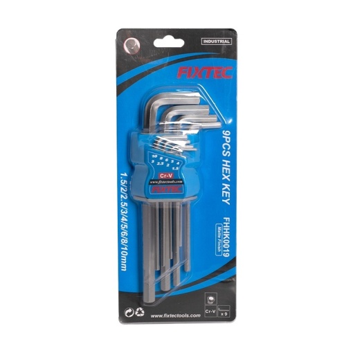 Set FIXTEC 9 imbusuri metrice 1.5‑10 mm din CR‑V - Img 4