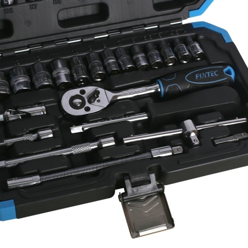 Set scule mecanice FIXTEC, 46 de componente, CR-V, in cutie - Img 2