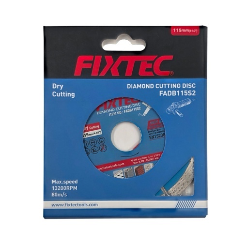 Disc diamantat subtire FIXTEC 115 mm pentru taiere uscata - Img 3