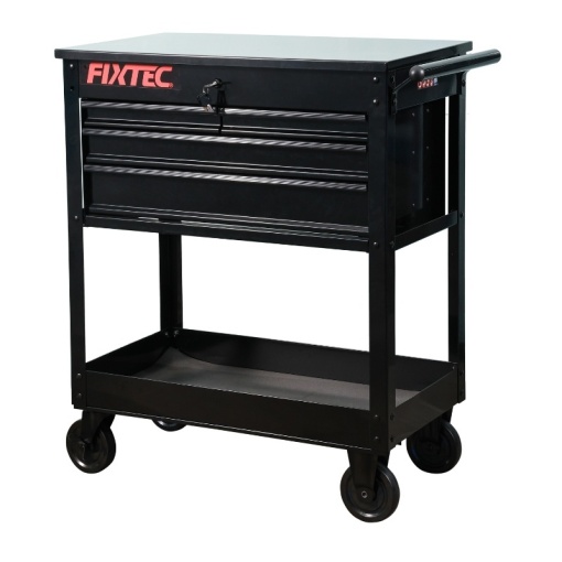 Dulap mobil pentru scule FIXTEC, otel complet, 4 sertare, sustine pana la 265kg - Img 4