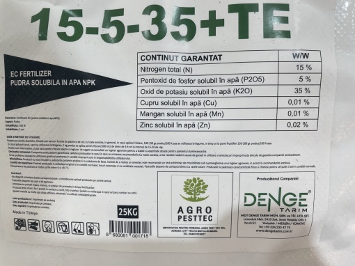 Ingrasamant NPK 15-5-35+TE EchoDrip, complet solubil in apa - Img 3