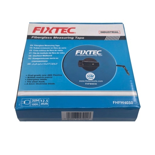 Ruleta masurare 30m cu banda fibra sticla si cadru ABS FIXTEC - Img 3
