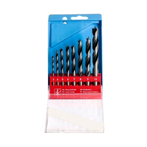 Set burghie pentru lemn FIXTEC, 8 piese, 3.4–10 mm - Img 4