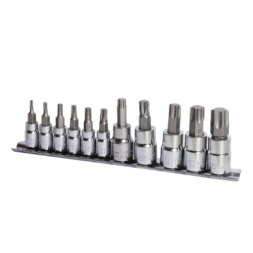 Set Torx 11 piese FIXTEC 1/4" &amp; 3/8" CR-V - Img 2