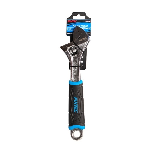 Cheie ajustabila FIXTEC 6", CR-V, maner dublu din plastic - Img 4