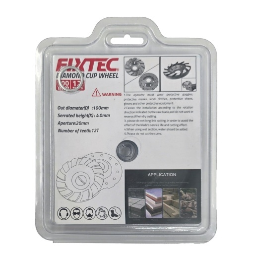 Disc diamantat FIXTEC 100 mm pentru taiere si polisare - Img 2