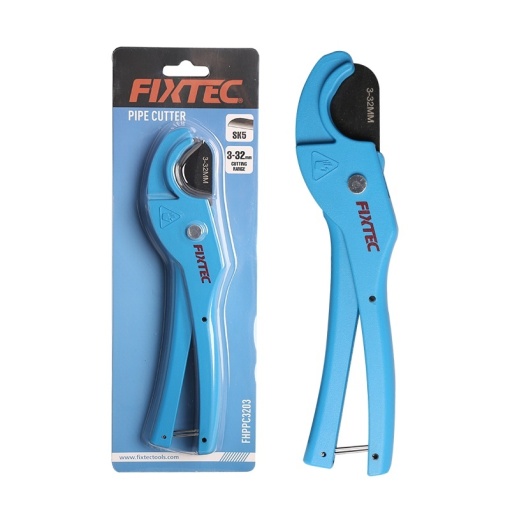 Foarfeca pentru tevi PVC FIXTEC 3‑32 mm, corp din aluminiu - Img 6