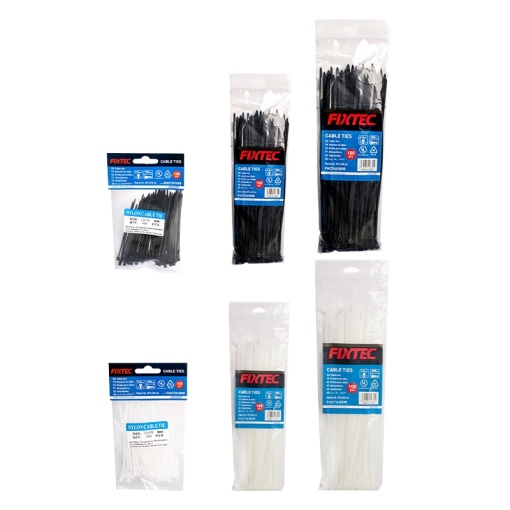 Set 100 Coliere din Nylon Alb FIXTEC 3.6×200 mm - Img 3