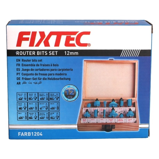 Set 12 freze pentru lemn FIXTEC, coada 12mm - Img 5