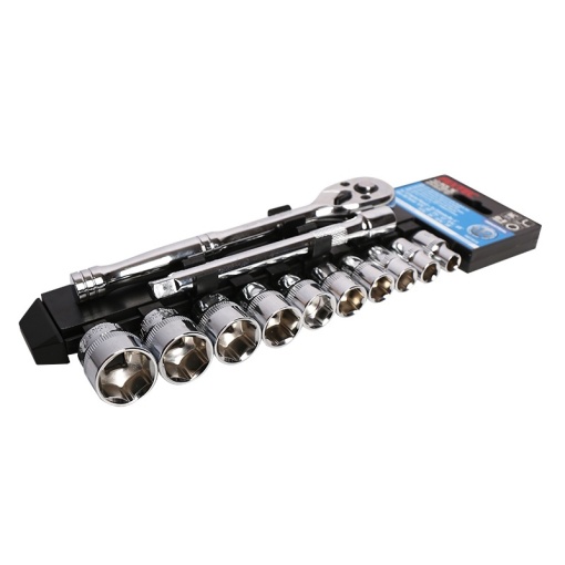 Set cheie clichet FIXTEC 12 bucati, 3/8", otel CR-V - Img 4