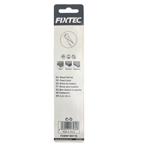 Burghiu pentru lemn tip spiral FIXTEC 11 mm x 142 mm - Img 2