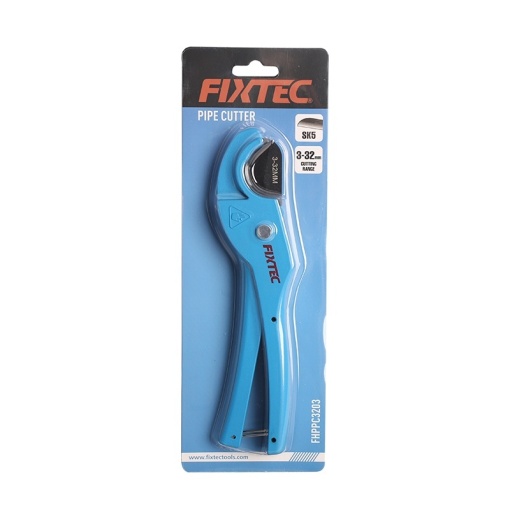 Foarfeca pentru tevi PVC FIXTEC 3‑32 mm, corp din aluminiu - Img 3