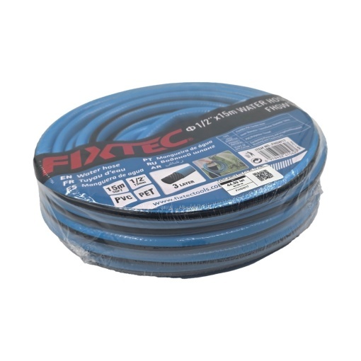 Furtun de gradina PVC FIXTEC 1/2"x15m, cu 3 straturi - Img 2