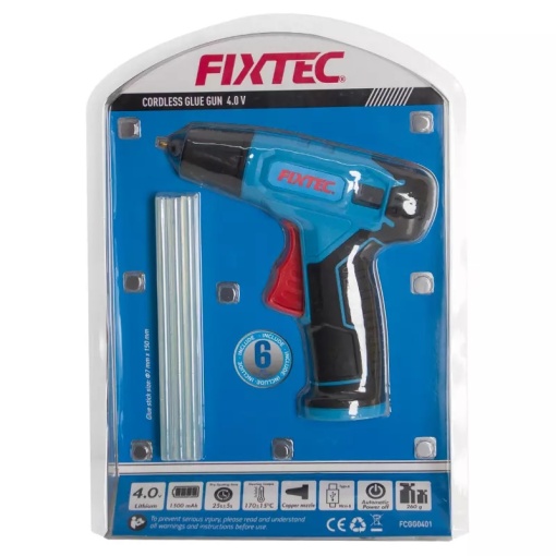 Pistol lipici cu acumulator FIXTEC 4V, 1500mAh Li-ion, incarcare USB - Img 2
