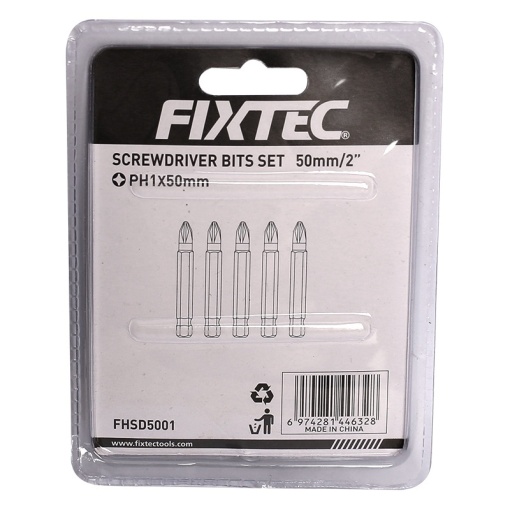 Set 5 biti magnetici PH1 FIXTEC 50 mm S2 - Img 4