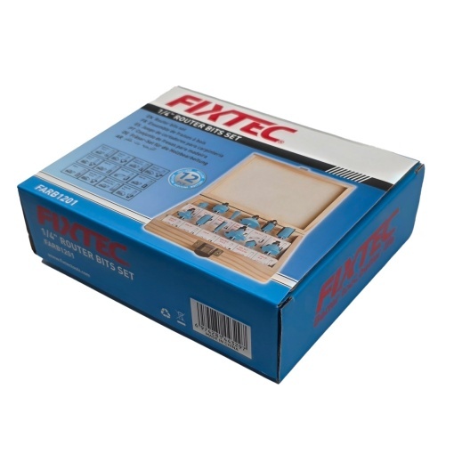 Set burghie pentru lemn FIXTEC, 12 bucati, tija 1/4" - Img 9