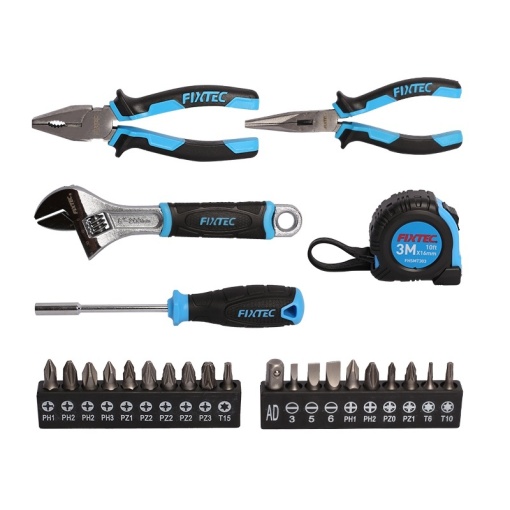 Trusa unelte manuale FIXTEC 25 bucati, in cutie din plastic - Img 2