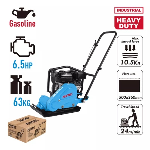 Compactor industrial FIXTEC pe benzina 6.5cp, protectie nivel ulei - Img 2