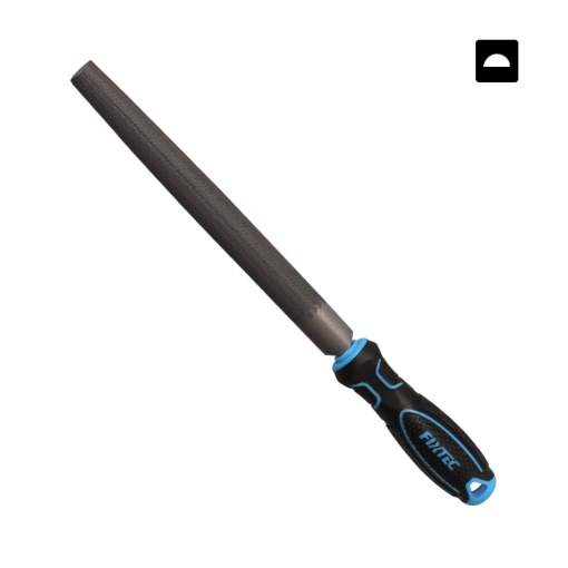 Lima Semirotunda FIXTEC 200 mm din Otel Carbon cu Maner Confortabil - Img 3