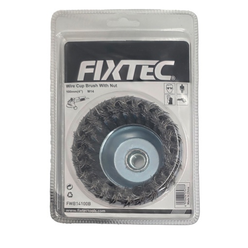 Perie Circulara din Otel FIXTEC 100 mm cu fir 0.30 mm - Img 3