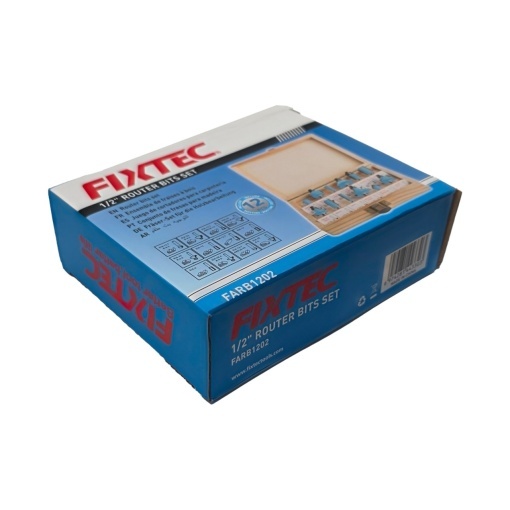 Set burghie pentru lemn FIXTEC, 12 piese, tija 1/2" - Img 7
