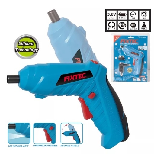 Surubelnita electrica FIXTEC 3.6V cu baterie lithium-ion 1300mAh - Img 2