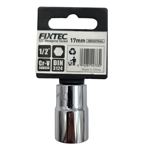 Cap tubular hexagonal 17 mm, FIXTEC, cu prindere 1/2 - Img 2