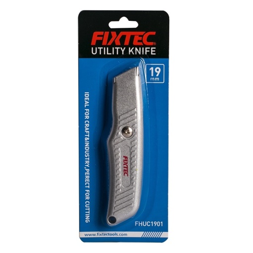 Cutter retractabil ergonomic din aluminiu 19 mm FIXTEC - Img 2