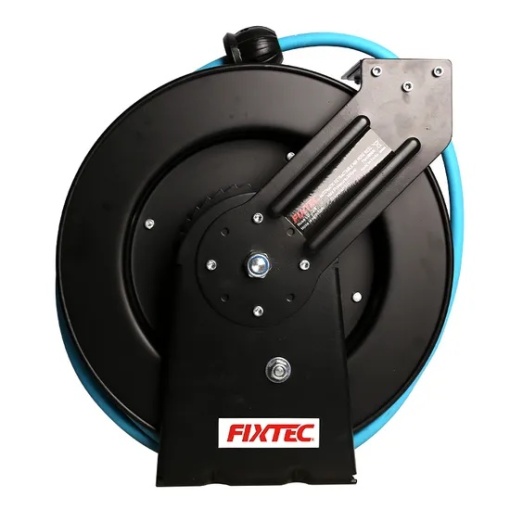 Furtun retractabil pneumatic FIXTEC 3/8" - 15 metri, racord BSP - Img 3