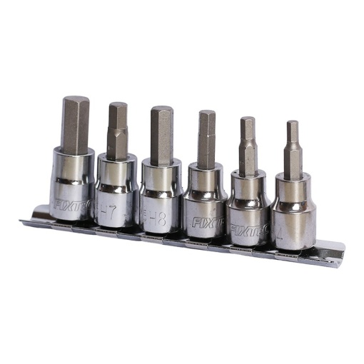Kit 6 capete hexagonale Dr.Hex FIXTEC 3/8″ in 6 marimi - Img 2