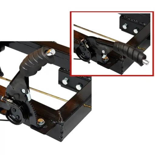 Remorca pentru motocultor RM600C ProGARDEN Campo, capacitate 600kg, ax simplu, cupla cu bolt, anvelope agricole 6.00-12 - Img 3