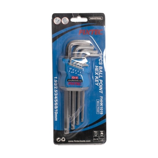Set 9 imbusuri ball-point FIXTEC 1.5–10 mm CR-V - Img 3