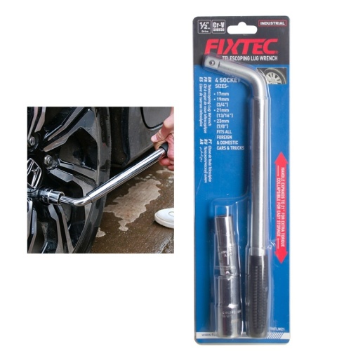 Cheie pentru roti telescopica FIXTEC 21", CR-V, 4 dimensiuni capete - Img 5