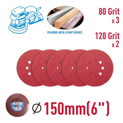 Pachet 5 Discuri Abrazive FIXTEC 125mm cu Prindere Tip Arici - Img 2