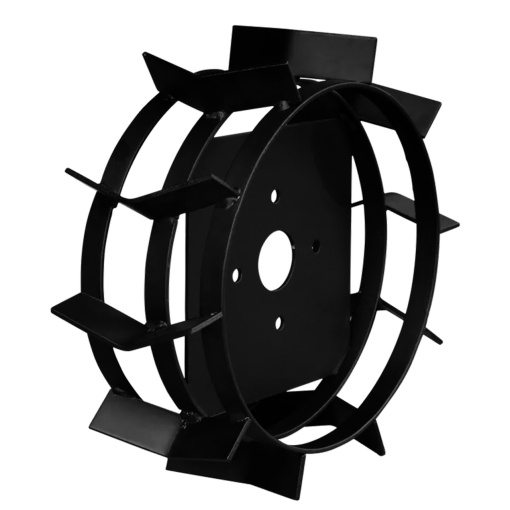 Pereche roti metalice 480mm pentru motocultor, compatibile cu ax hexagonal 32mm - Img 3