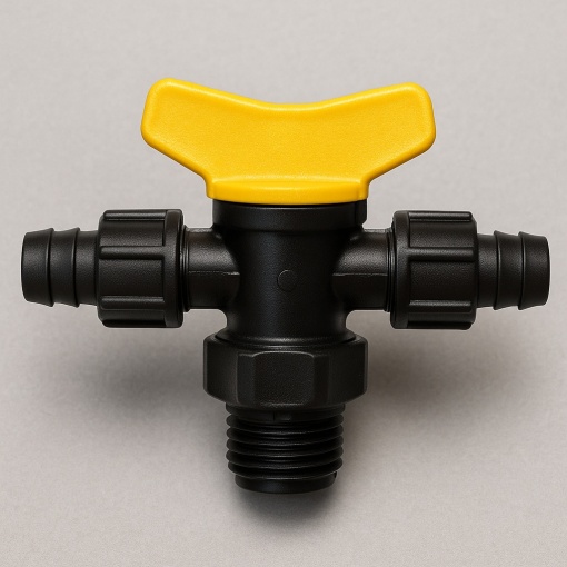 Robinet cu 3 iesiri tip T pentru furtun Layflat - Img 2