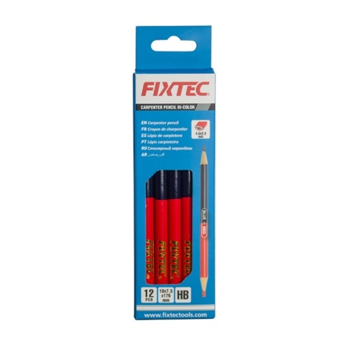 Set 12 Creioane Bicolore pentru Tamplarie FIXTEC 10x7,5x176 mm - Img 6