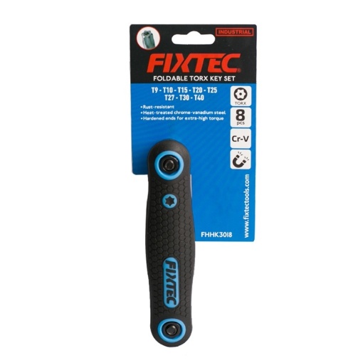Set 8 unelte Torx pliabile FIXTEC T9–T40 CR-V - Img 2