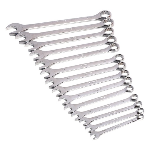 Set de chei combinate FIXTEC 14 bucati, CR-V, cu suport textil - Img 4