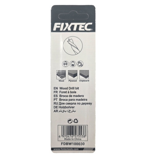 Burghiu spiralat pentru lemn FIXTEC 3×61mm - Img 2