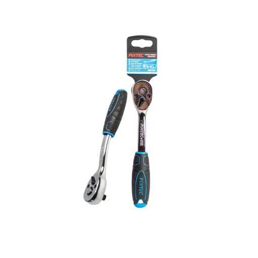Cheie clichet FIXTEC 3/8" cu maner arcuit din CR-V - Img 2