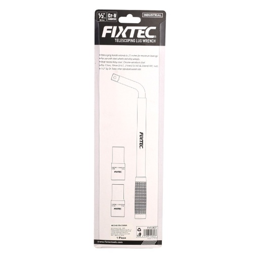 Cheie pentru roti telescopica FIXTEC 21", CR-V, 4 dimensiuni capete - Img 2