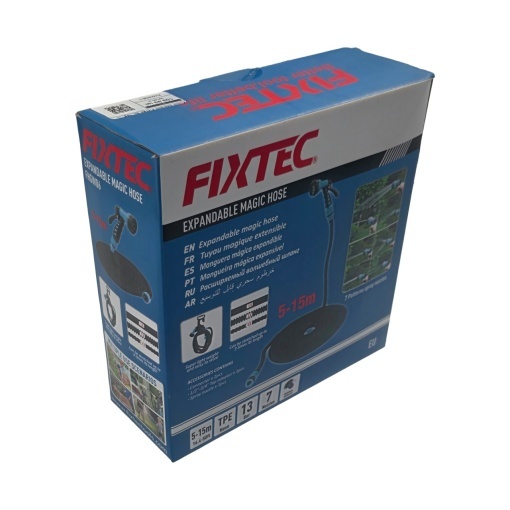 Furtun de gradina extensibil FIXTEC 5m, TPE, cu pulverizator 8 functii - Img 5