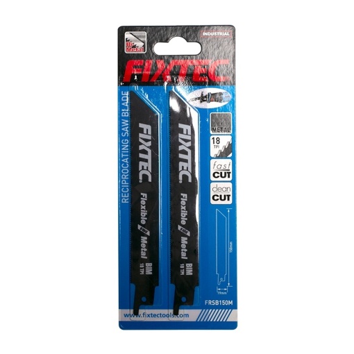 Lama sabie metal FIXTEC FRSB150M – 150mm, Bi-Metal, 18 TPI - Img 2