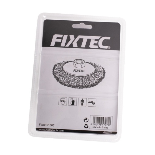 Perie Cupa FIXTEC 100mm cu filet M10x1.5 - Img 3