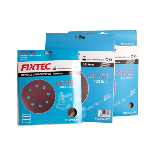 Set foi abrazive FIXTEC 225 mm P120, 5 bucati - Img 4