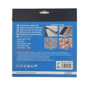 Disc cu diamant FIXTEC 230 x 22.2 mm pentru taiere cu apa - Img 2